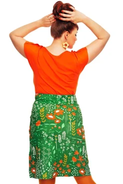 Online Majken kjol Bladverk Grön Kjolar