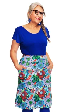 Hot Majken kjol Fågeltivoli Blå Kjolar