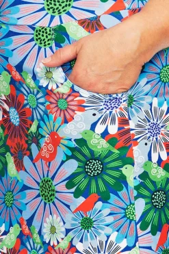 Hot Majken kjol Fågeltivoli Blå Kjolar