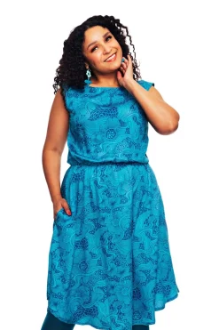 Fashion Malin klänning Rörelse Blå Klänningar