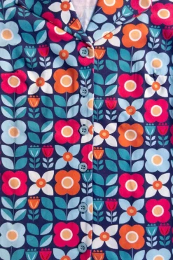 Hot Margit blus Ängsmark Blå Toppar