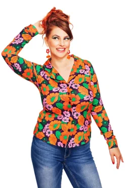 Online Matilda blus 1970 lila Toppar