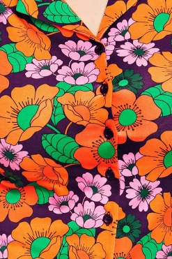 Online Matilda blus 1970 lila Toppar