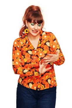Hot Matilda blus 1970 orange Toppar