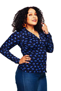 Sale Matilda blus Paraply Blå Toppar