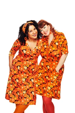 Hot Monica klänning 1970 orange Klänningar