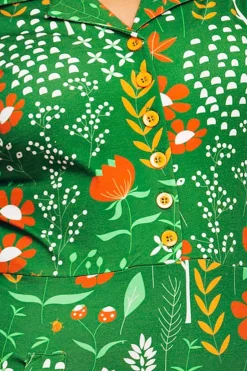 Discount Monica klänning Bladverk Grön Klänningar