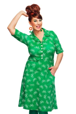 New Monica klänning Cykeltur Grön Klänningar