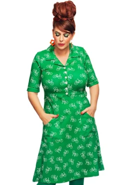 New Monica klänning Cykeltur Grön Klänningar