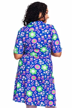 Discount Monica klänning Daisy Blå Klänningar