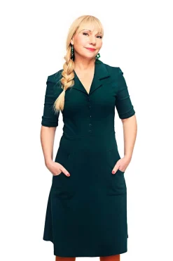 New Monica klänning Mörkgrön Klänningar