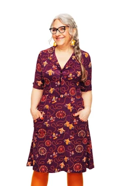 Hot Monica klänning Tivoli Plommon Klänningar