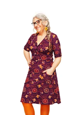 Hot Monica klänning Tivoli Plommon Klänningar