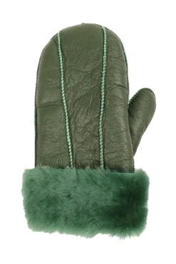 Outlet No Waste handskar Sheepskin Green skinn Mössor & Handskar