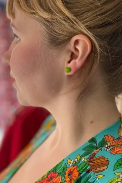 Sale Örhängen koda pluppar lime Örhängen