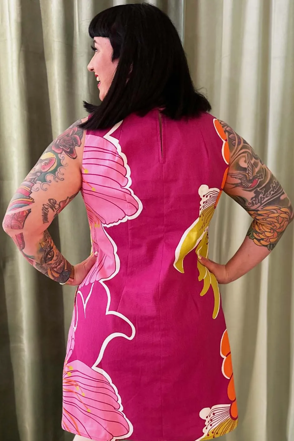 Best Rut klänning Retro rosa Klänningar