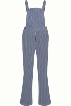 Online Salopette hängselbyxa Stripe Denim Blue Byxor