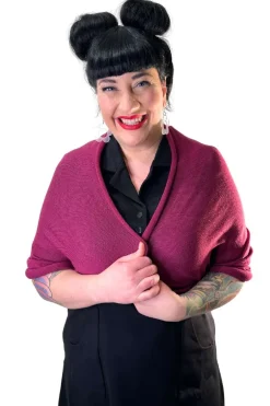 New Slätstickad tubsjal Cerise Halsdukar & Sjalar