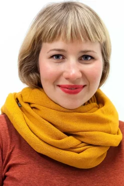 Fashion Slätstickad tubsjal saffron Halsdukar & Sjalar