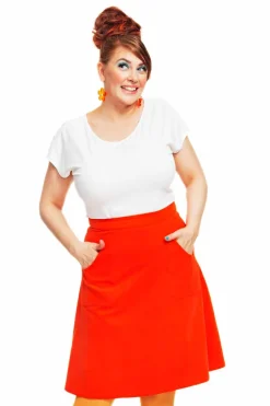 Hot Sonja kjol Apelsin Kjolar