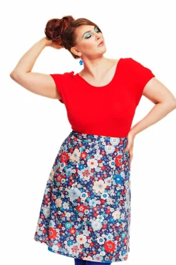 Fashion Sonja kjol Kreativ Blå Kjolar