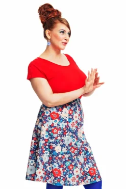 Fashion Sonja kjol Kreativ Blå Kjolar