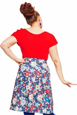 Fashion Sonja kjol Kreativ Blå Kjolar