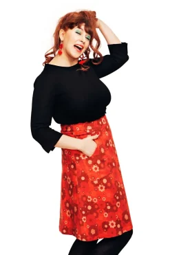 New Sonja kjol Perspektiv Röd Kjolar