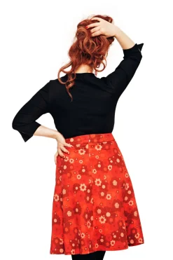 New Sonja kjol Perspektiv Röd Kjolar