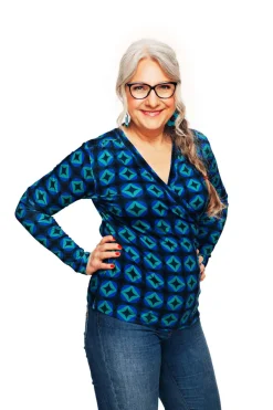 Sale Susanne topp Mosaik Blå Toppar