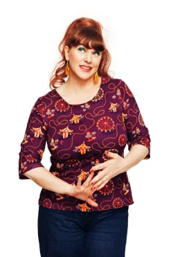 Outlet Vendela topp Tivoli Plommon Toppar