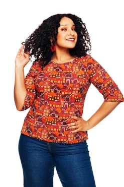 Outlet Vendela topp Vår gata orange Toppar