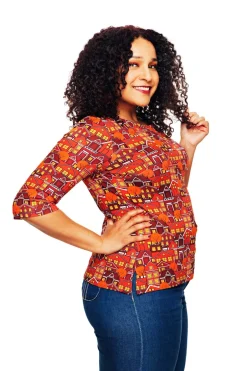 Outlet Vendela topp Vår gata orange Toppar