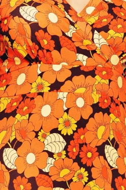 Clearance Vera klänning 1970 orange Klänningar