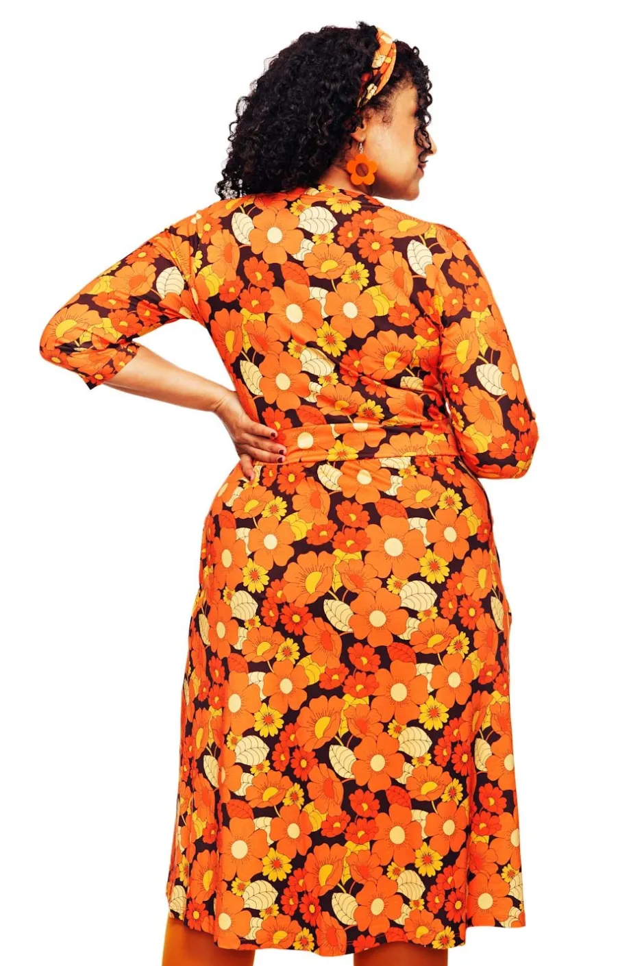 Clearance Vera klänning 1970 orange Klänningar