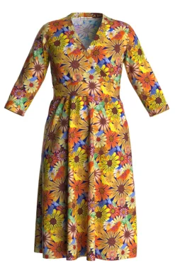 Hot Vera klänning Fågeltivoli Senap Klänningar