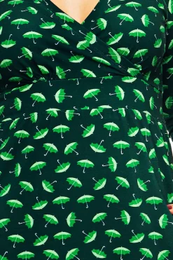Fashion Vera klänning Paraply Grön Klänningar